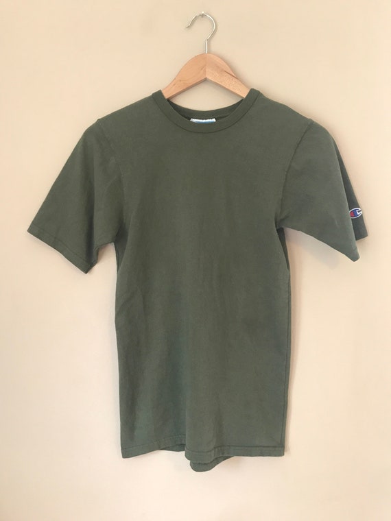 Forest Green Champion Xsmall Short Sleeve Tee Shirt Vintage Cotton