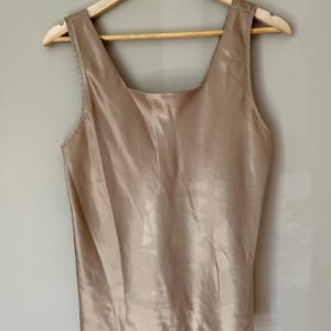 Gold satin vintage 60s silky shiny retro top