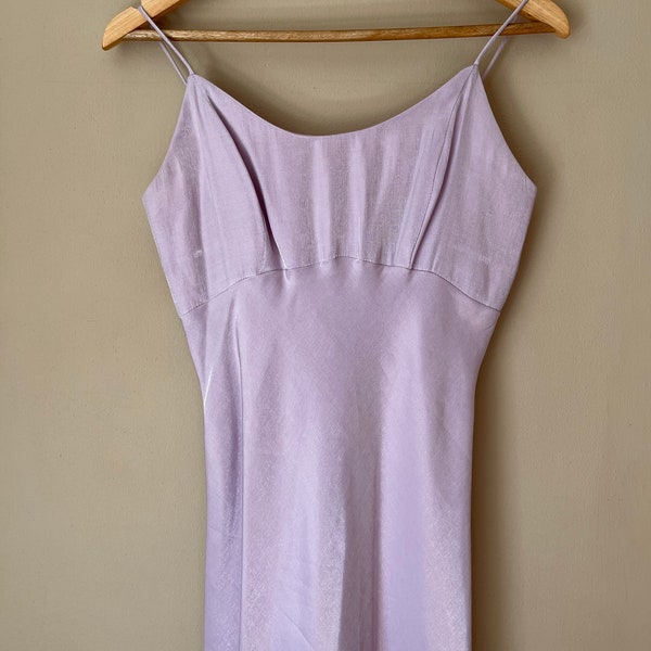 Vintage lavender iridescent formal dress 90s y2k size 6 made in USA Hampton Nites Brand