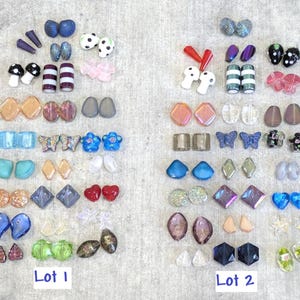 25 Matching Pairs / 50 Mix Glass Beads  12mm - 20mm Assorted Earring Lot Lampwork Electroplated