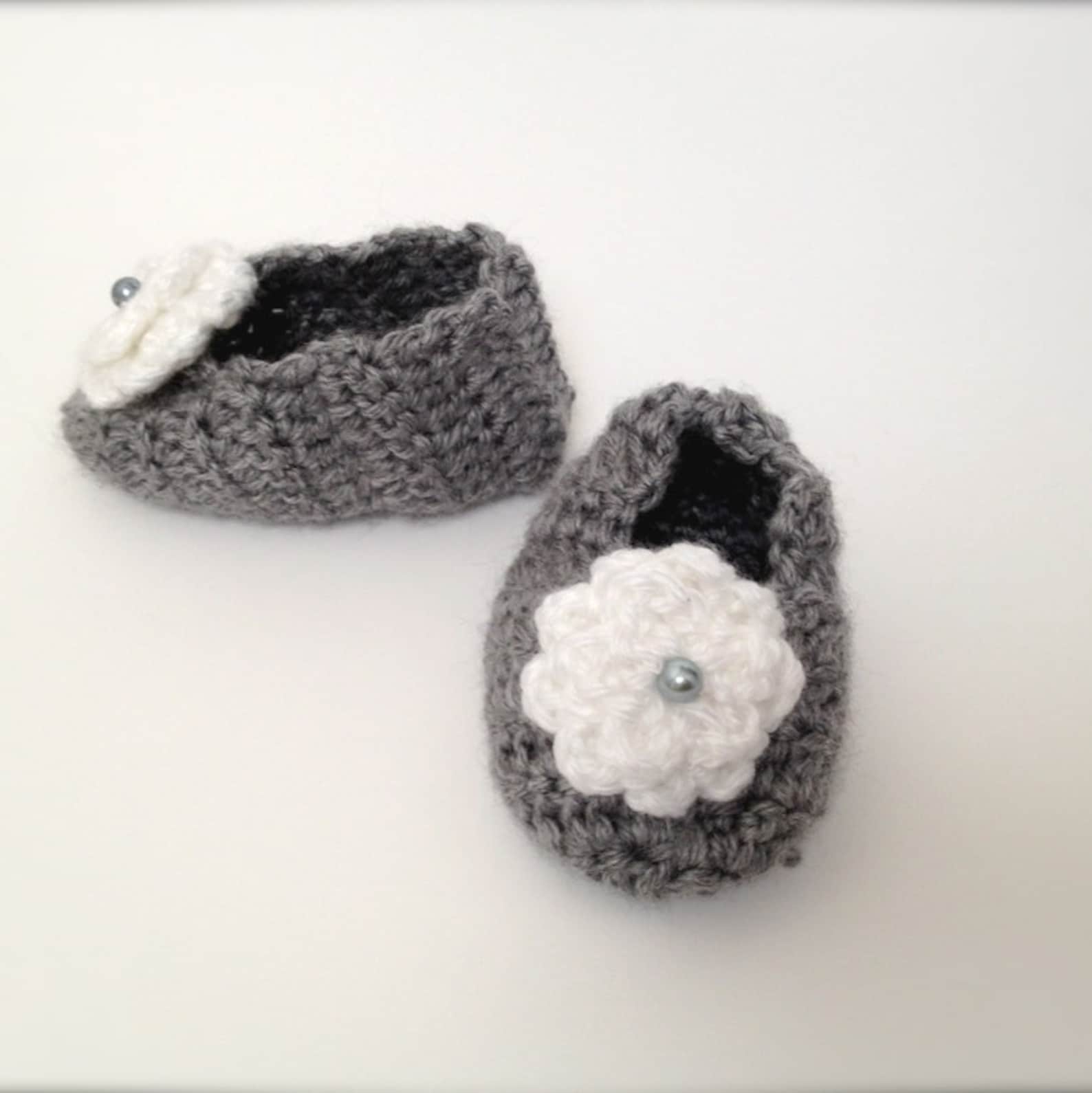 classy sassy slipper (made to match any outfit) crochet knit baby socks shoes ballet flat floral bead variety of color options