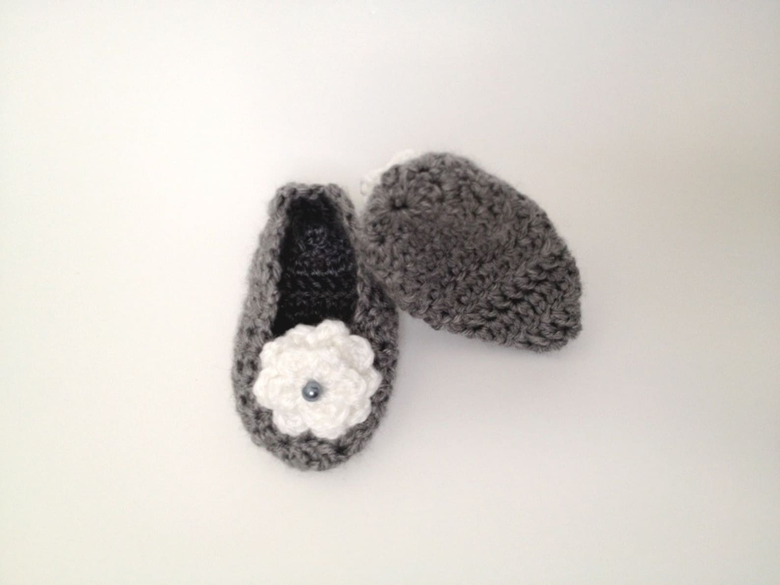 classy sassy slipper (made to match any outfit) crochet knit baby socks shoes ballet flat floral bead variety of color options