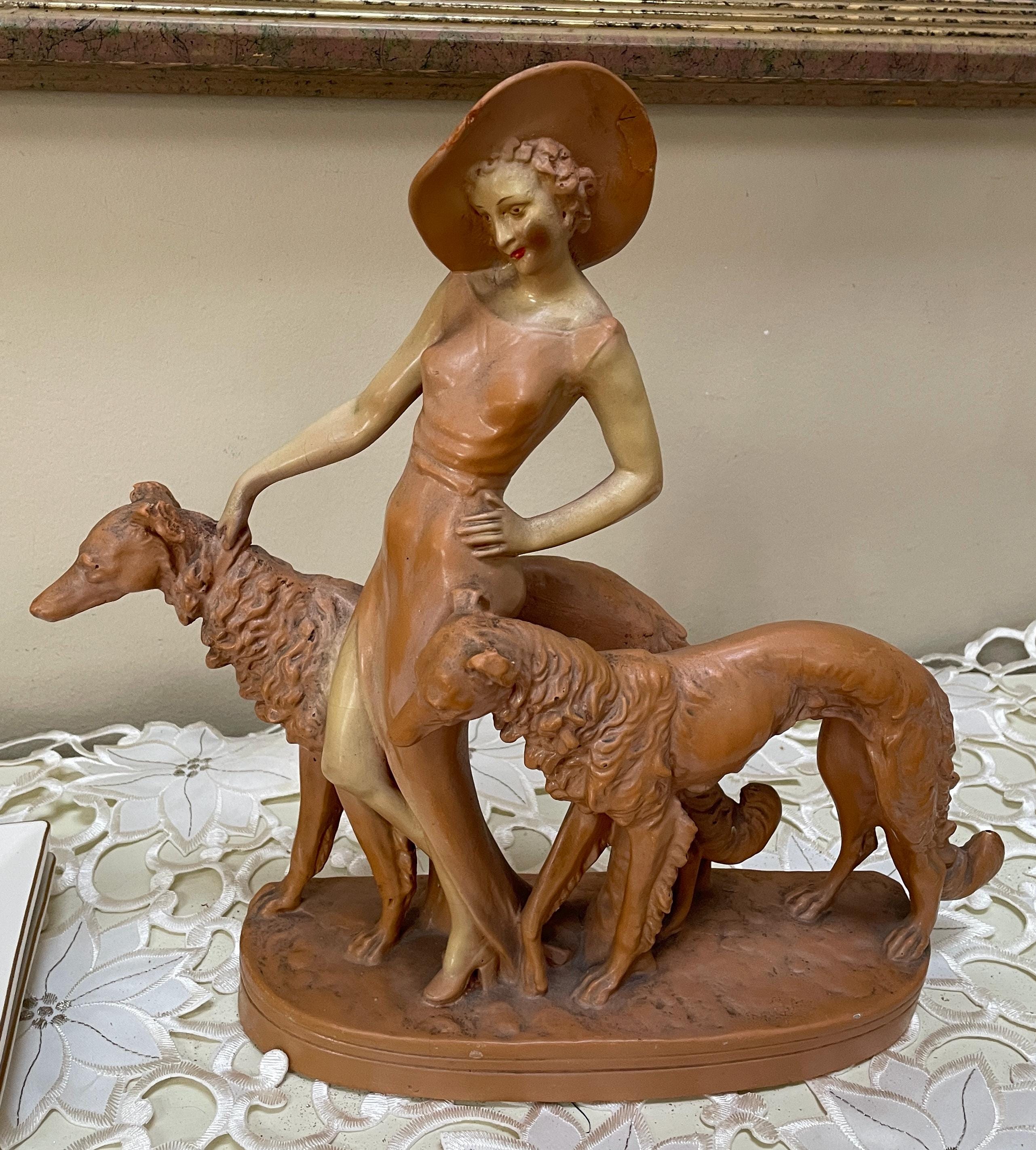 Art Deco Woman Sculpture - Etsy