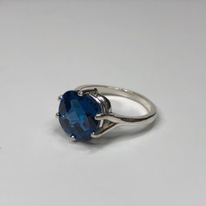 GORGEOUS 4ct Cushion Cut London Blue Spinel Ring Size 5 6 7 8 - Etsy