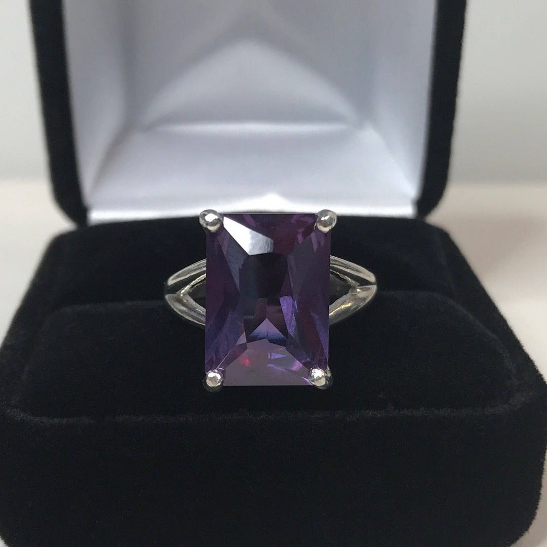 8ct Emerald Cut Alexandrite Custom Sizing June Birthstone Jewelry Gift ...