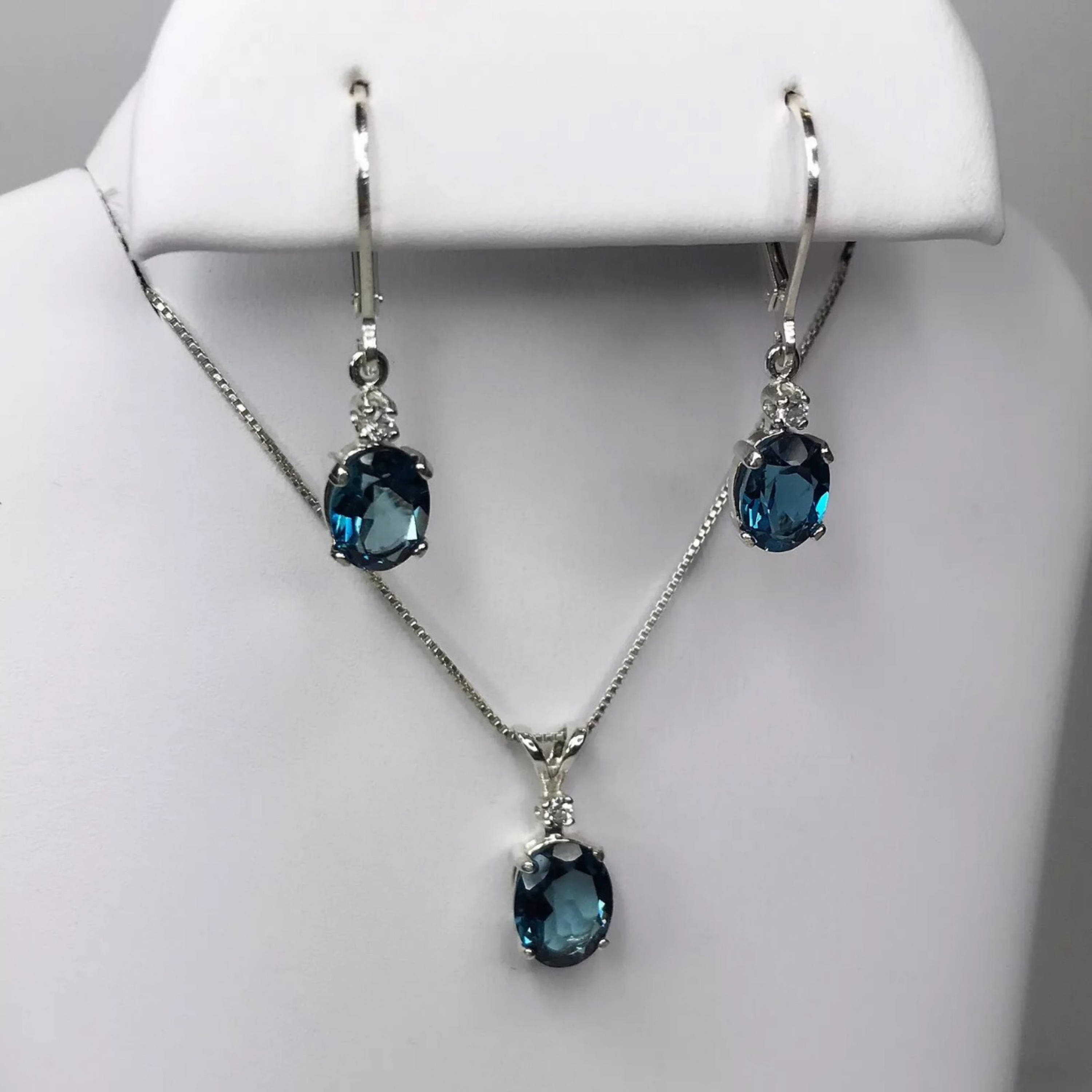 London blue deals topaz jewelry sets