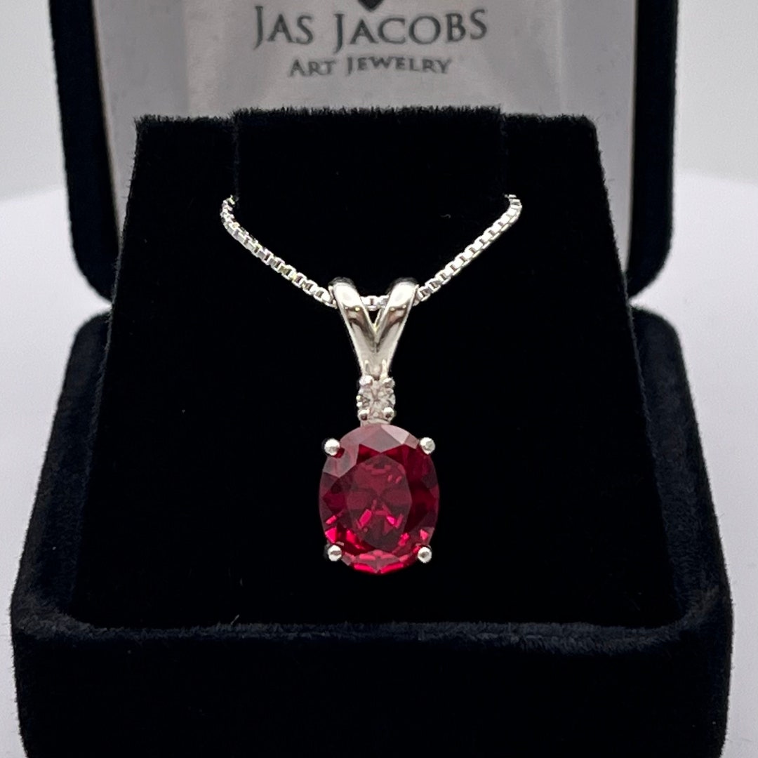 ☆TATIANA☆ Silver 925 Red Jade Candy Ball Necklace NZ2143 Swarovski Crystal Ruby Red Pendant Necklace/ Sterling Silver