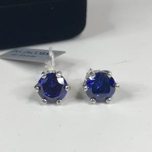 Beautiful 4ct Violet Blue Tanzanite Sterling Silver Earrings Stud ...