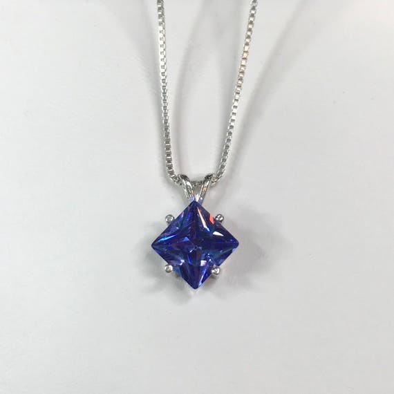 tanzanite pendant sterling silver