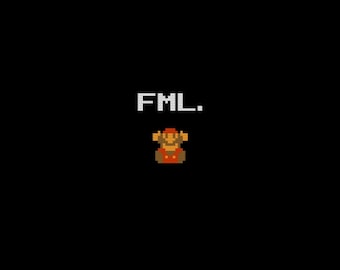 Cross stitch pattern of Mini Mario FML