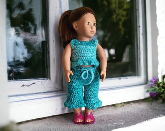 Vestido de muñeca de 18 pulgadas. Vestido de muñeca de ganchillo. Muñeca americana. Muñeca de próxima generación.
