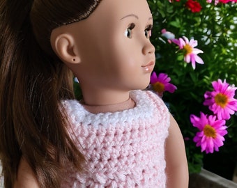18 Inch Doll Dress. Crocheted Doll Dress. American Girl Doll. Next Generation Doll.
