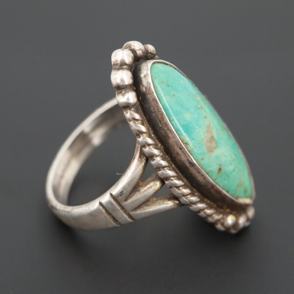 Vintage TURQUOISE and STERLING SILVER Ring. Maisel's Indian Trading Post Southwestern Sterling Silver Turquoise Ring
