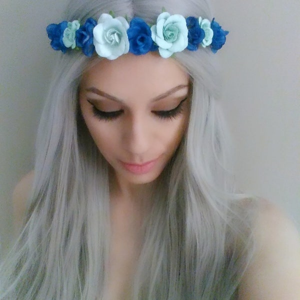 Mint Flower Crown Etsy