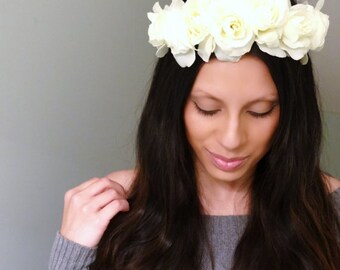 Floral Crown, Boho Flower Crown, Boho Headband, Flower Crown