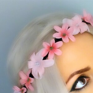 Flower Crown, Floral Crown, Pink Flower Crown, Flower Headband image 2