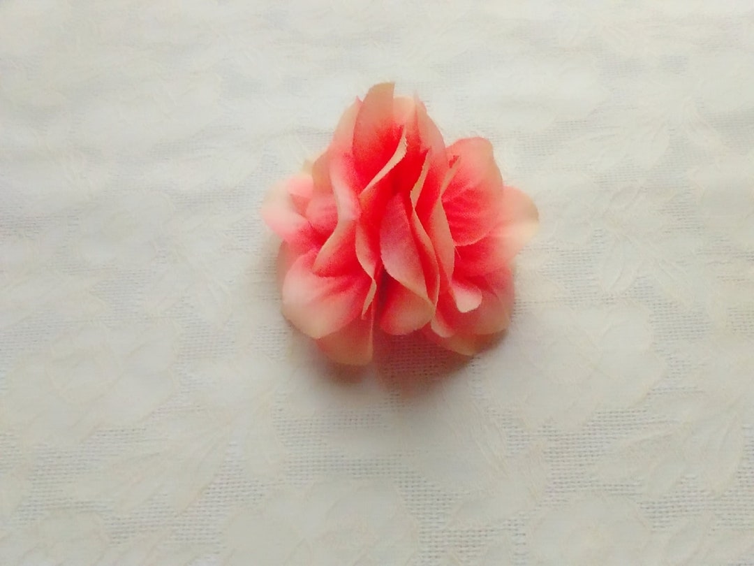 Peach Hair Flower, Hair Flower Clip, Hair Clip, Blush Peach Flower Clip