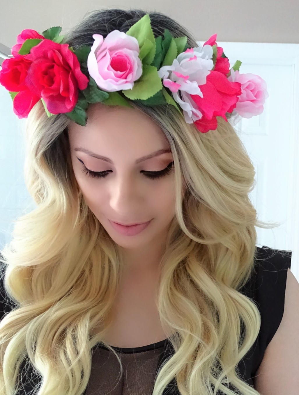 Shades of Pink Floral Crown Flower Crown Pink Floral Crown Etsy