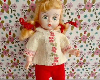 Wonderful WINTER DOLL OUTFIT - 2 pieces for 7-8in/16-19cm dolls like Amanda Jane, Blue Box, Ginny, Madame Alexander, Penny Brite
