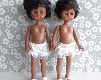 1978 LESNEY GINNY DOLL, sometimes called Skinny Ginny, the sweet-faced Afro-American version with panties and shoes, she is 8 in/18cm tall