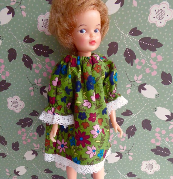 CALICO DOLL DRESS, in Green Print, for All 8-9in/18-21cm Dolls Like Ginny,  Kripplebush Kids, Licca Chan, Penny Brite, Portrette, - Etsy
