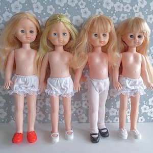 1978 LESNEY GINNY DOLL, sometimes called Skinny Ginny, the sweet-faced blonde version with panties and shoes, she is 8 inches/18cm tall