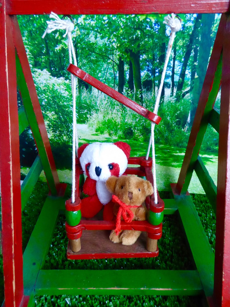 Teddy Bears' SWING SET GARDEN in Woodland Setting for All Etsy