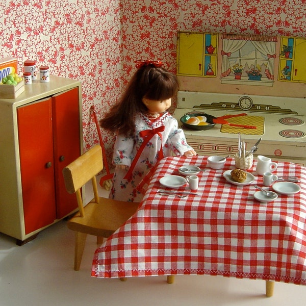 Reduced *1950's OHIO ART STOVE in Charming Vintage Doll Kitchen, 1:6 Scale for all 7-10in/16-23cm dolls - Alexander, Ginny, Lottie, Patch