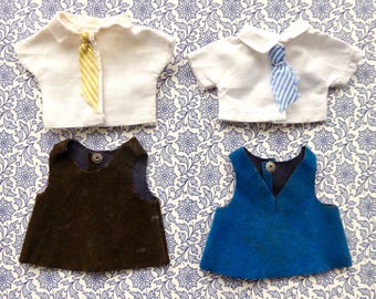 Choose from 2 ORIGINAL AMANDA JANE School Outfits - two pieces for most 7in/16cm dolls like Fishel, Madame Alexander or Mini American Girl