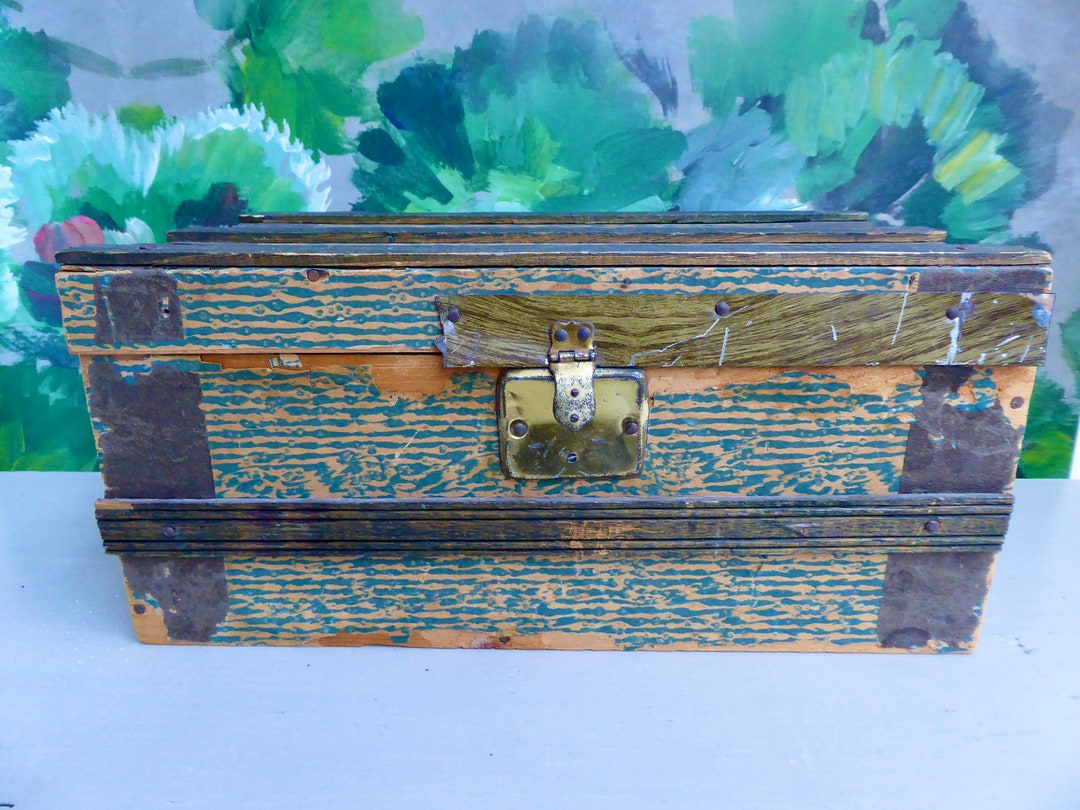 Reduced Again ANTIQUE DOLL TRUNK in Shabby Chic Condition Etsy