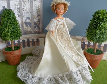 REDUCED **Vintage BRIDAL/WEDDING Dress for Vintage 9" Pepper, Skipper and other 9" dolls