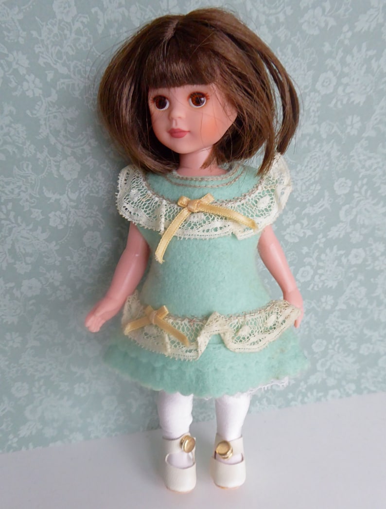 Vintage VELVETEEN DOLL COAT Penny Brite Kripplebush Kids Riley Kish handmade for 8in18cm dolls like Ginny