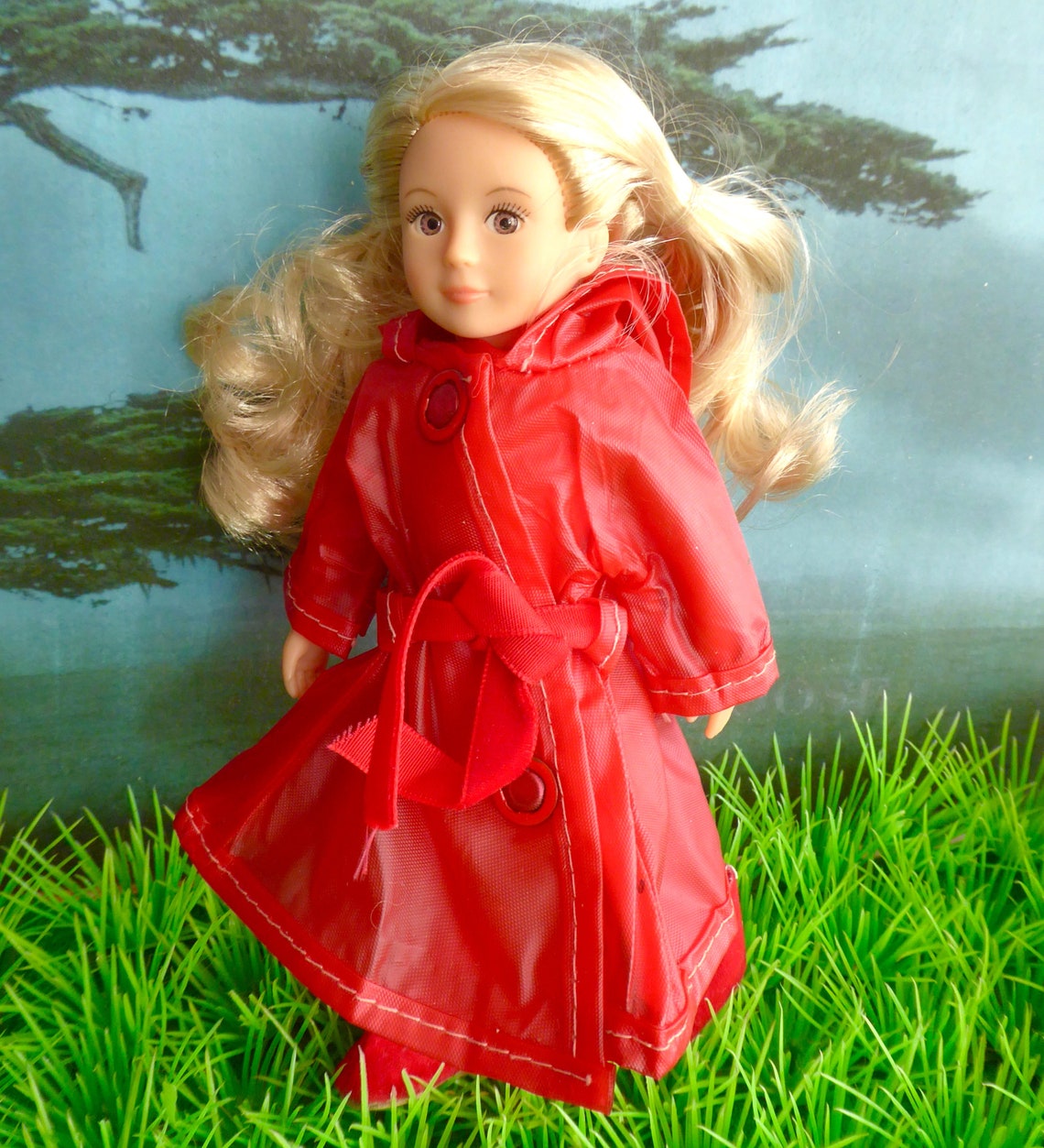 PLASTIC DOLL RAINCOAT a 1970's Vintage Item in Pink for Etsy UK