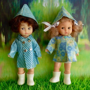 3x Vintage AMANDA JANE RAINCOATS for her and others in the 7-8in/16-20cm range like Betsy McCall, Ginny, Lottie and Mini American Girl