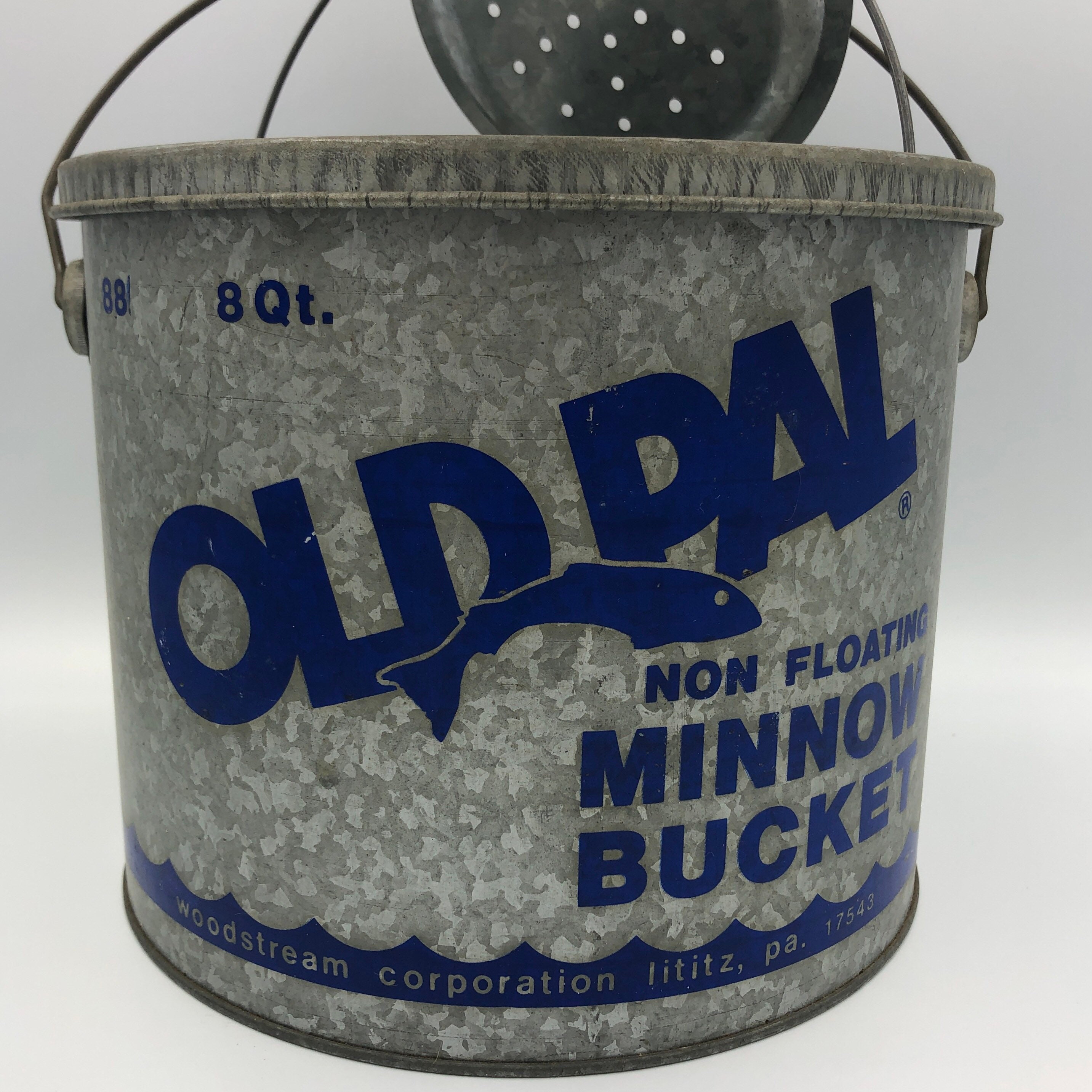 Old Pal Minnow Bucket Vintage Great Graphics Clean Etsy