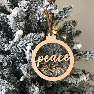Peace Christmas Tree Ornament