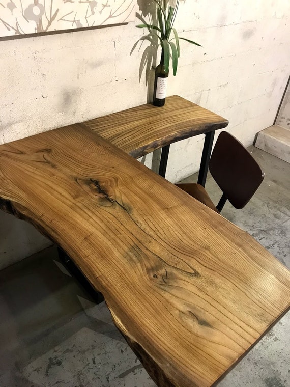 Live edge slab desk