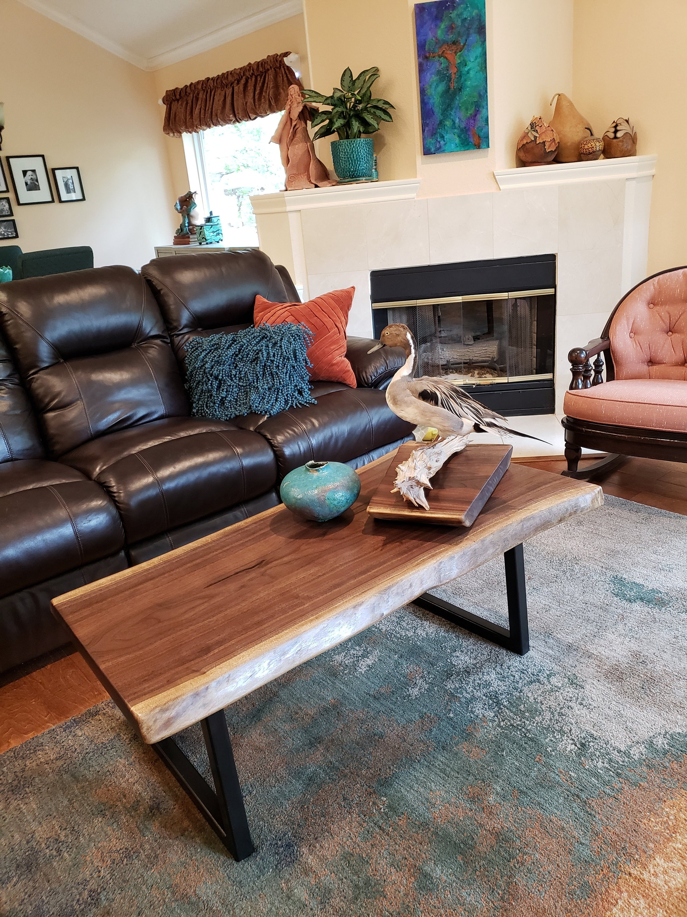 Live Edge Black Walnut Coffee Tables With Metal Legs Etsy UK