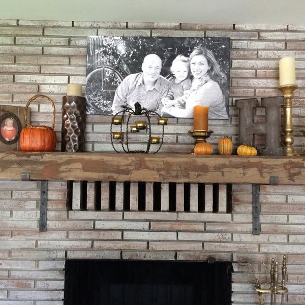 Fireplace Mantels/110 Year Old Aged Kansas Barn Beams