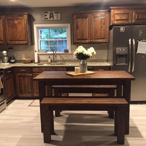 The Pub Table Set- Wooden table and 2 benches