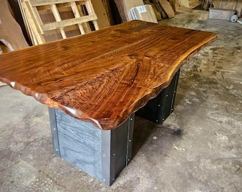 Live Edge Black Walnut Bar Height Table "The Emperor"