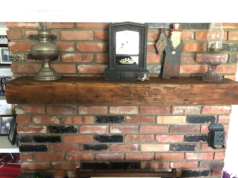 Fireplace Mantels/110 Year Old Aged Kansas Barn Beams image 1