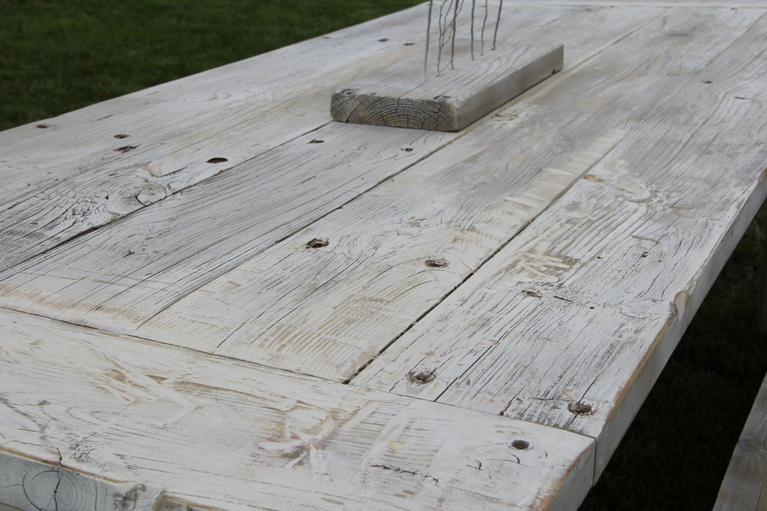 Farmhouse Table - White Wash Kansas Reclaimed Wood - Etsy, image size:1500x1000