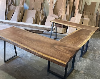 The Executive Walnut U-Shaped desk