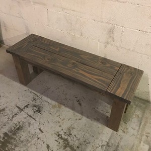 Wooden Bench - Rustic Farmhouse Wooden/Aged