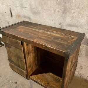 Custom Rustic-Aged Wood Entertainment Center Indoor/Outdoor image 3