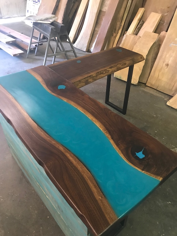 River Desks Epoxy Inlay Desks or Narrow Tables Etsy