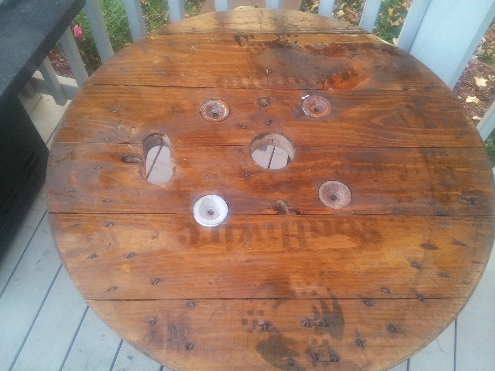 Spool Tables Rustic Indoor/outdoor Made From Electrical | Etsy