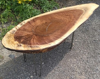 Live Edge Coffee Table - "The Kansas Comet"