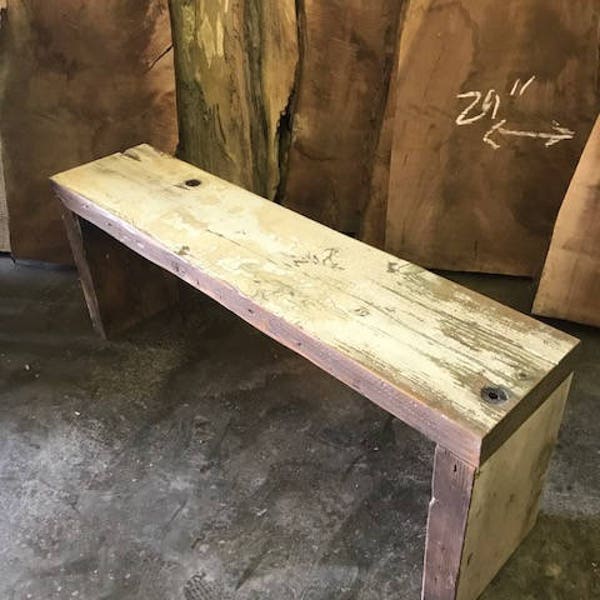 Wood Thick Bench - Etsy